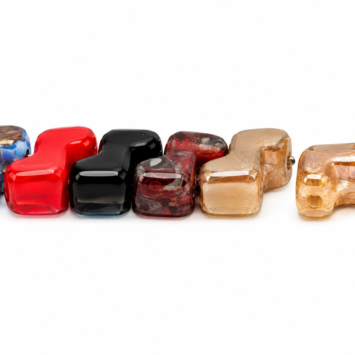 2-Hole Pressed Beads, Xxxxx Xxxxx (xxxxx-xxxxx), Glass, Czech Republic