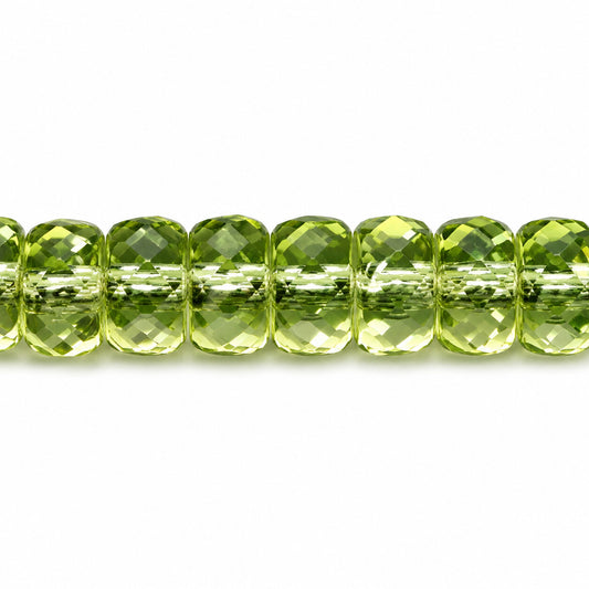 Faceted Special Cut Beads Rondelle, Transparent Yellow (80130), Glass, Czech Republic