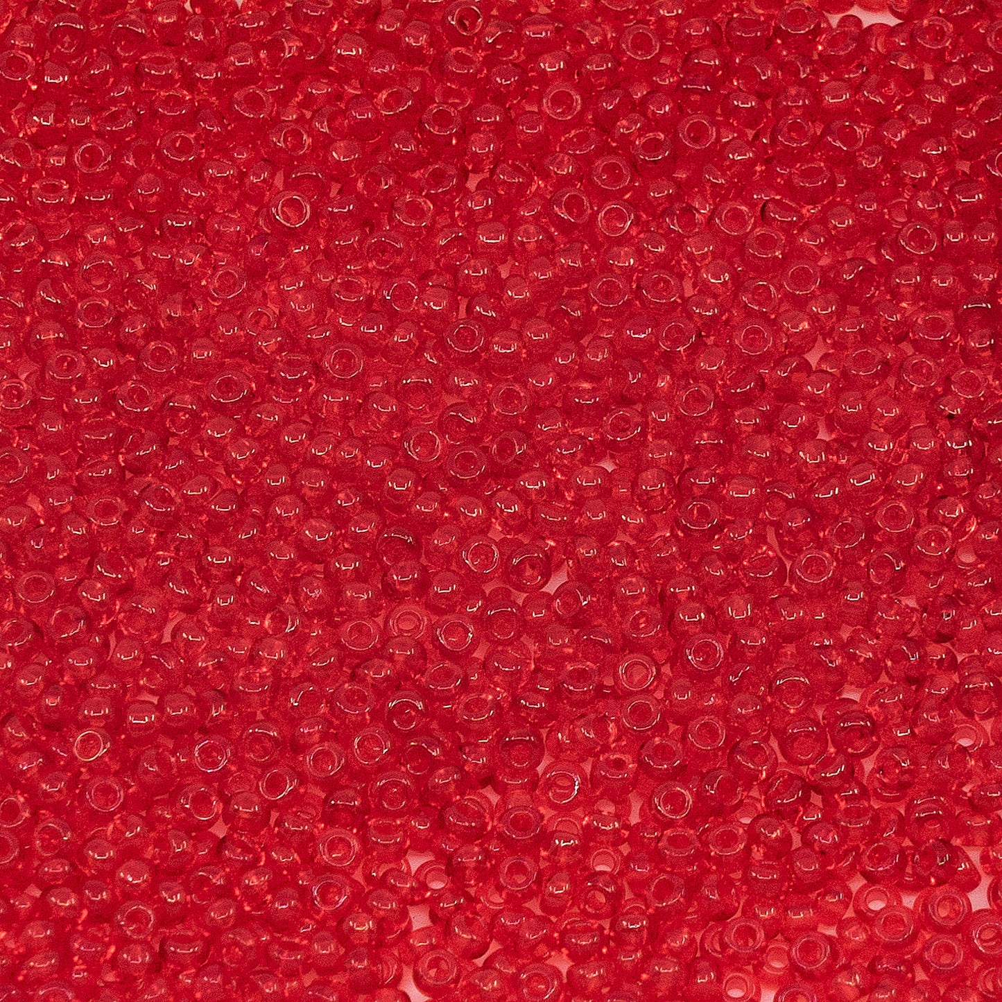 OUTLET 10 grams Preciosa Ornela Seed Beads, Round Hole, Loose, 10/0, transp. red (90070), Glass, Czech Republic