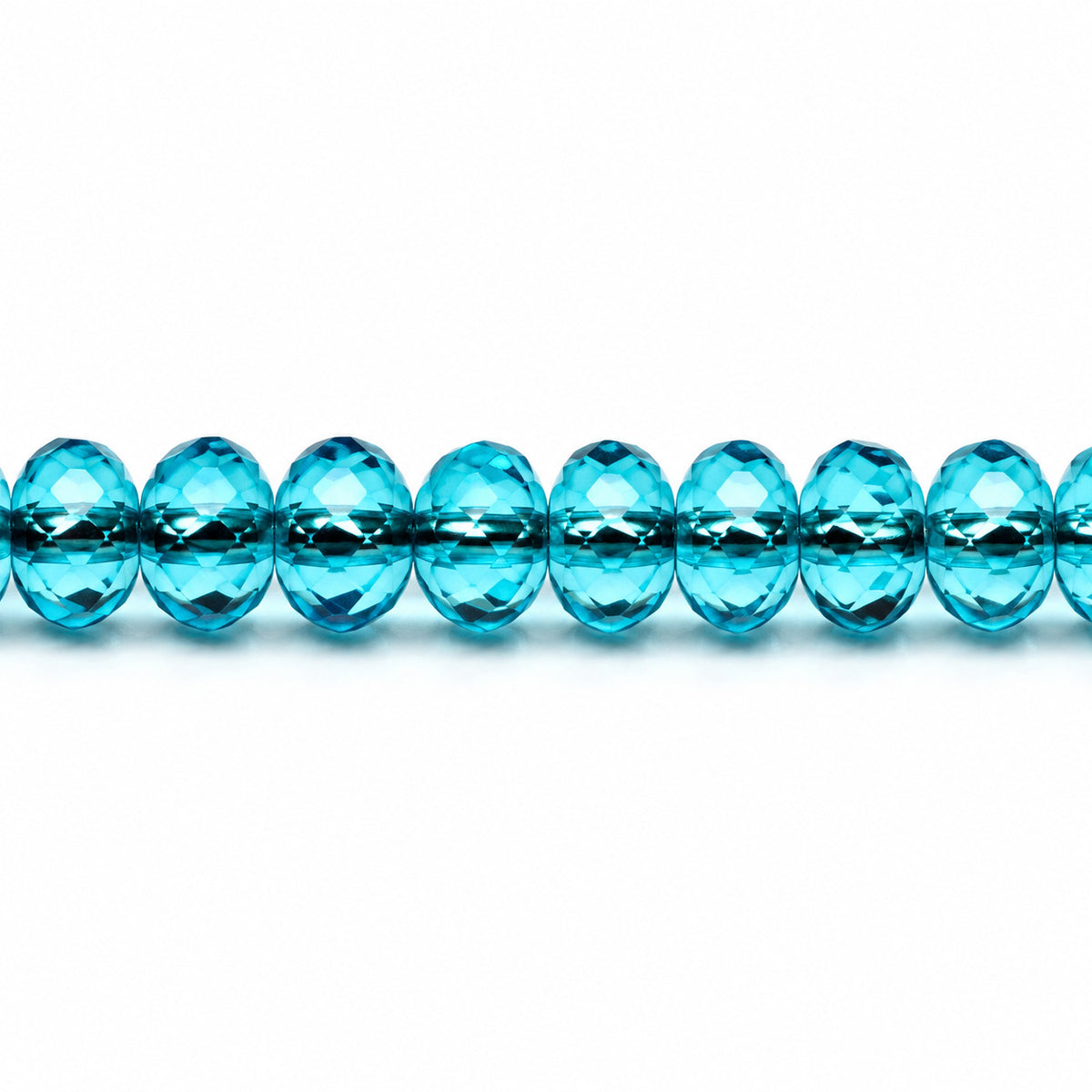 Special Cut Faceted Fire Polished Beads, Transparent Aqua (60010), Glass, Czech Republic