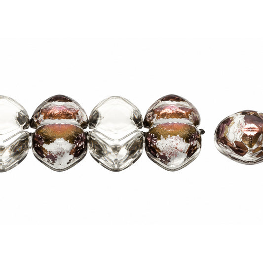 3-Hole Pressed Beads, Crystal 29536 (00030-29536), Glass, Czech Republic