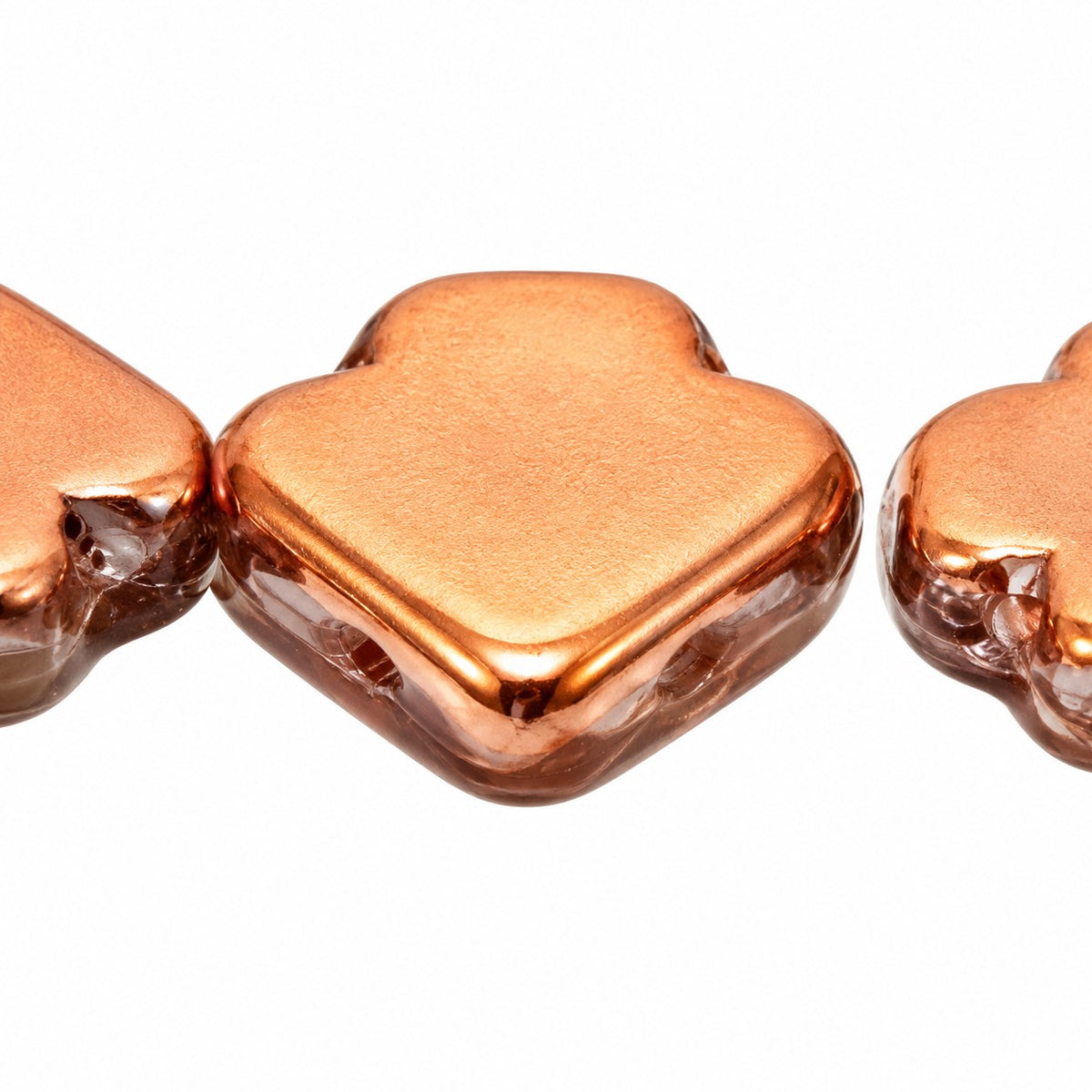Arrow Beads - Hole From Side To Side, Crystal Rose Gold Capri (00030-27101), Glass, Czech Republic