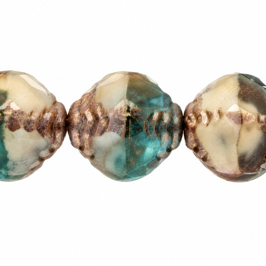 Wasp Special Cut Faceted Fire Polished Beads, X1754 Bronze (x1754-14415), Glass, Czech Republic