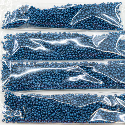 奥特莱斯 10克 Preciosa Ornela 种子珠，圆孔，散装，11/0，深蓝色 79 (23980-79031)，玻璃，捷克共和国