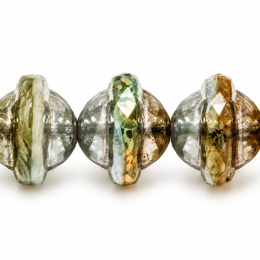 Faceted Special Cut Beads Ufo, X3130 Platin (x3130-13702), Glass, Czech Republic