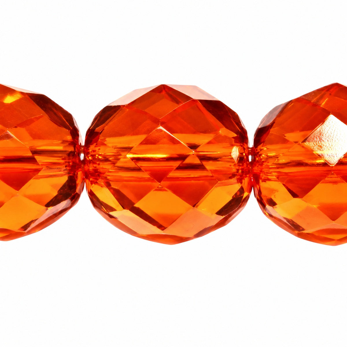 Faceted Round Fire Polished Beads, Transparent Brown (10110), Glass, Czech Republic