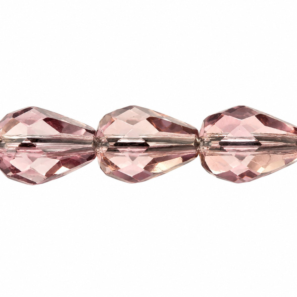 Faceted Fire Polished Beads Special Cut, Transparent Light Amethyst (20020), Glass, Czech Republic