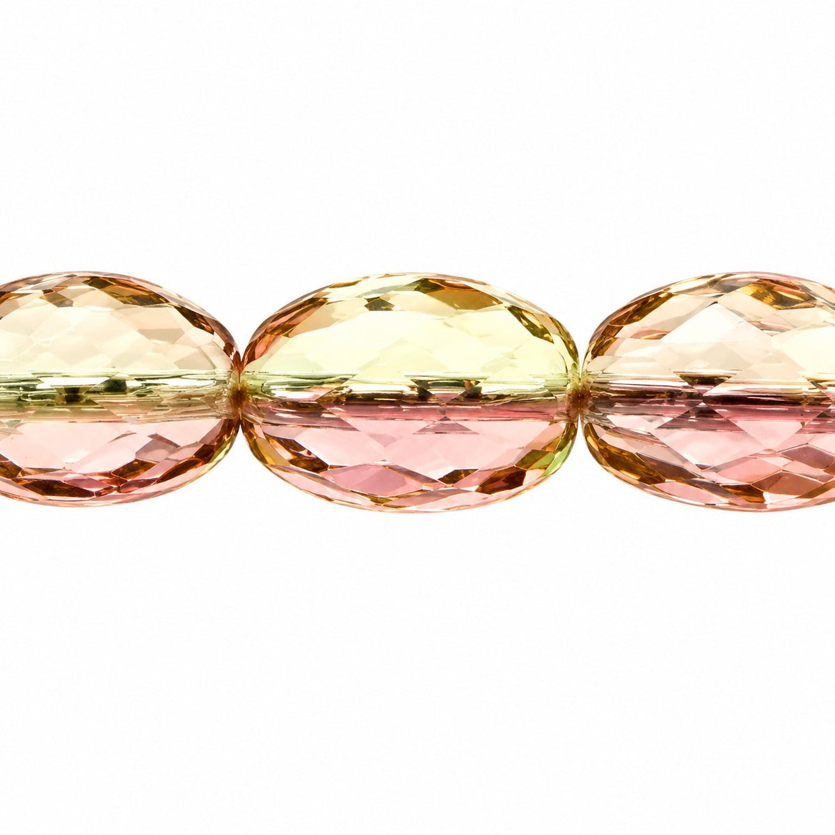 Oval Faceted Beads, T0090 (t0090), Glass, Czech Republic