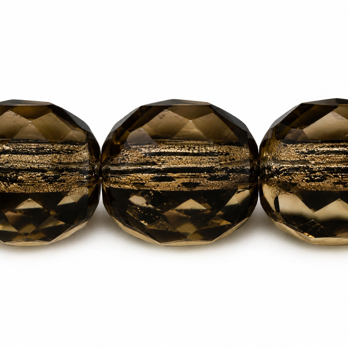 Faceted Special Cut Beads, Transparent Gray (40020), Glass, Czech Republic