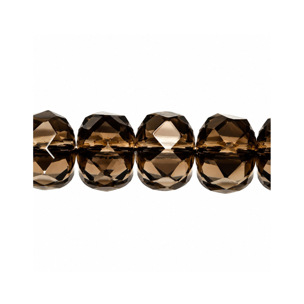 Special Cut Faceted Fire Polished Beads, Transparent Gray (40030), Glass, Czech Republic
