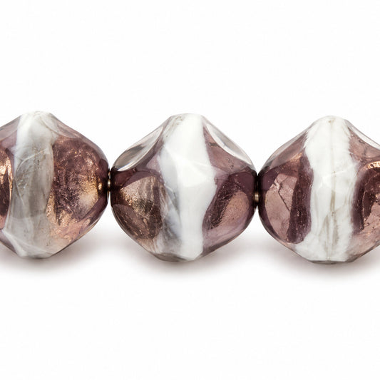 Special Cut Faceted Fire Polished Beads. Smashed, X3060 Bronze (x3060-14415), Glass, Czech Republic