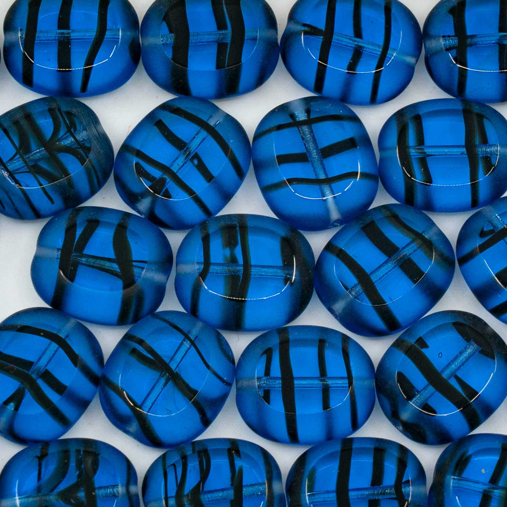 OUTLET 10 grams Table Cut Round Candy Beads, 14 x 12 mm, 38036 Matte (38036-84110), Glass, Czech Republic