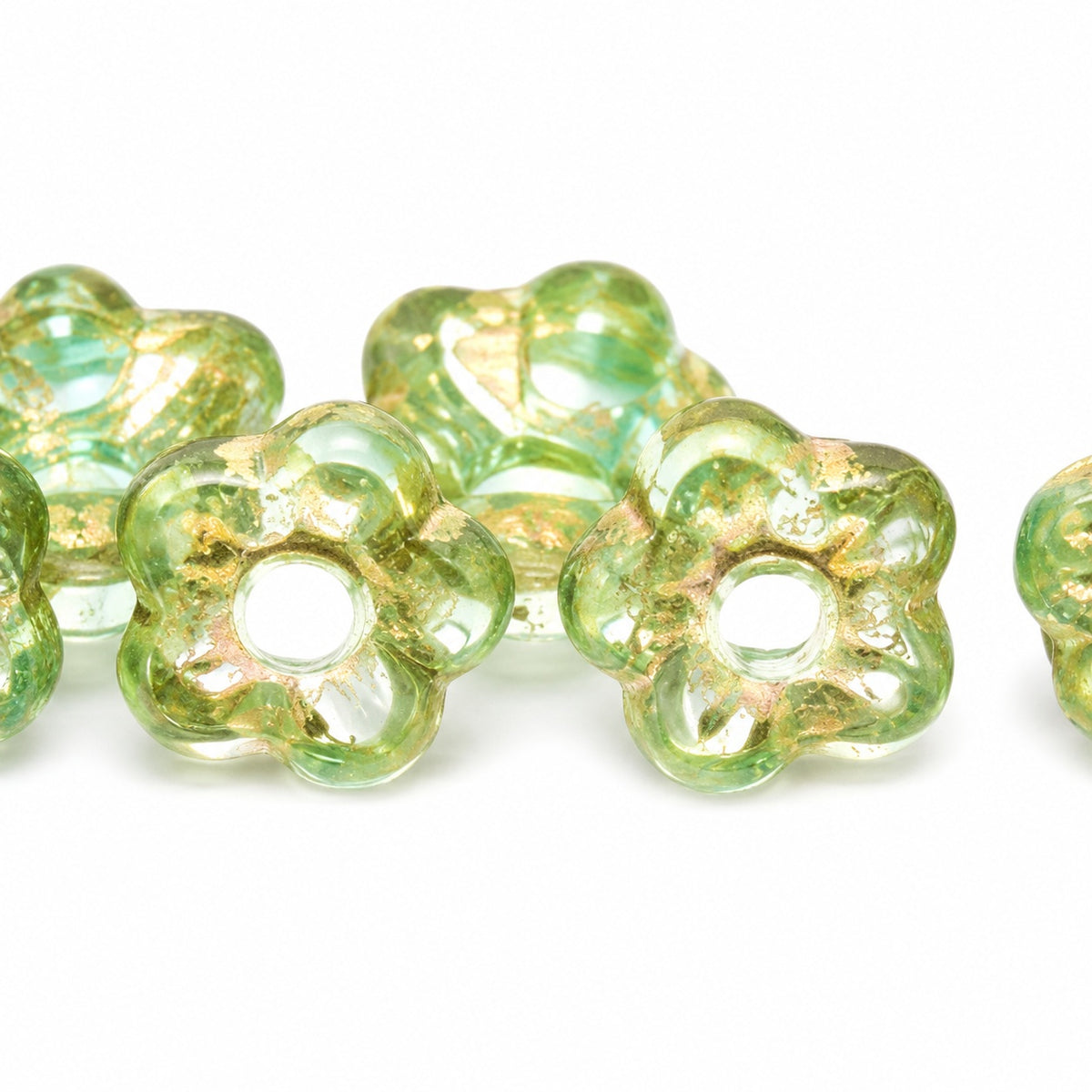 Forget Me Not Beads, 67801 Gold Lined (67801-54202), Glass, Czech Republic