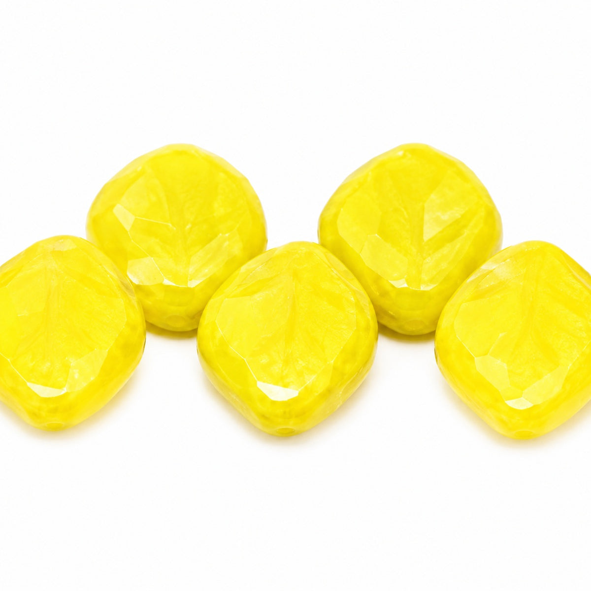 Small Leaf Pressed Beads, X2441 (x2441), Glass, Czech Republic