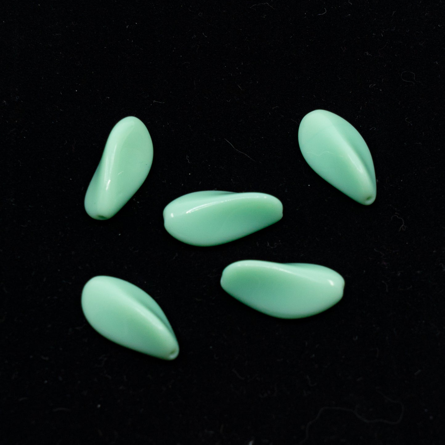 OUTLET 10 grams Pressed Beads, 24 x 13 mm, Copper Lined Uran (54200-uran), Glass, Czech Republic