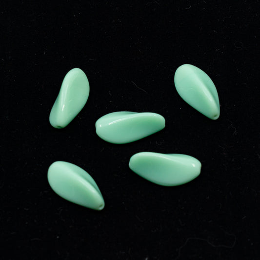 OUTLET 10 grams Pressed Beads, 24 x 13 mm, Copper Lined Uran (54200-uran), Glass, Czech Republic