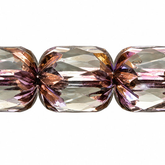 Faceted Fire Polished Beads Special Cut, Crystal Bronze (00030-14415), Glass, Czech Republic