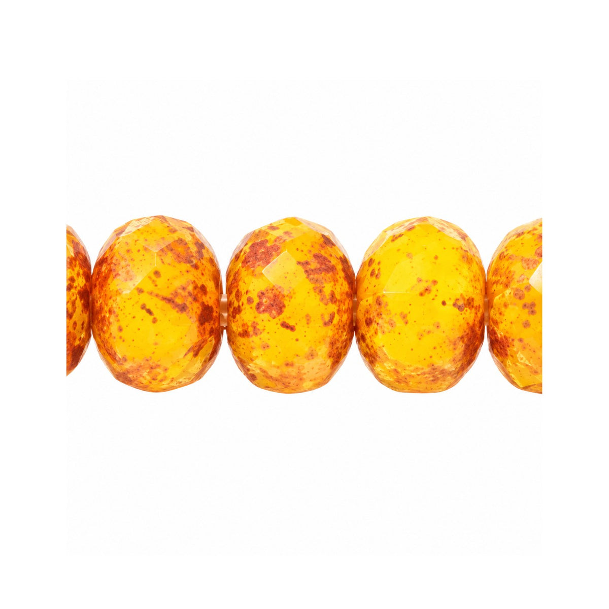 Special Cut Faceted Fire Polished Beads, Yellow 47903 (83120-47903), Glass, Czech Republic
