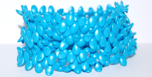 OUTLET 10 grams Tulip Petal Beads, 6 x 7 mm, Aqua (25019), Glass, Czech Republic