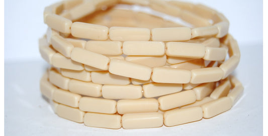 アウトレット 10グラム テーブルカットバービーズ、15 x 5 mm、不透明ベージュマット（13010-M）、ガラス、チェコ共和国