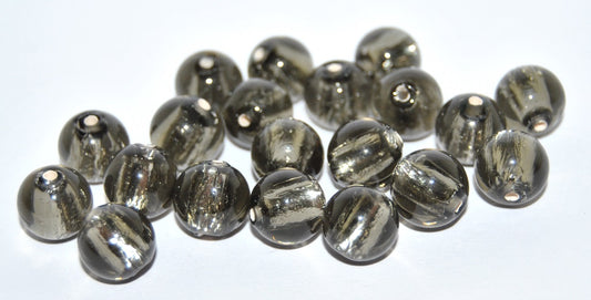 Czech Glass Hand Made Lampwork Beads Lines With Aventurine, 10 B (10-B), Glass, Czech Republic