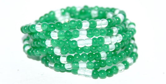 Round Pressed Glass Beads Druck, Mixed Colors (3-MIX), Glass, Czech Republic ~ STRANDED