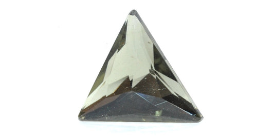 Triangle Faceted Cabochon, Black Diamond Foiled (BLACK-DIAMOND-SIMILIZATION), Glass, Czech Republic