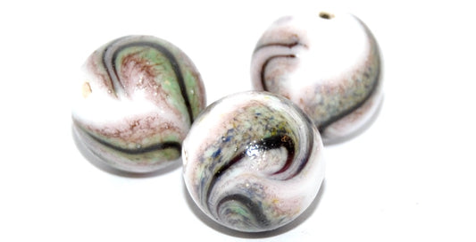 Czech Glass Hand Made Lampwork Beads Lines With Aventurine, D (D), Glass, Czech Republic