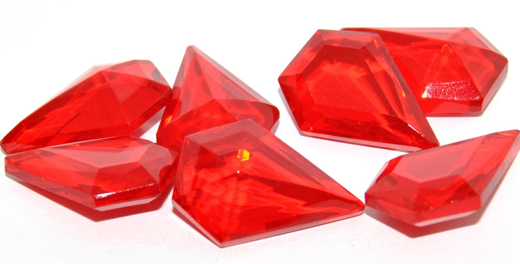 Diamond Shaped Pointed Back Cabs, Siam Ruby (SIAM-RUBY), Glass, Czech Republic ~ STRANDED