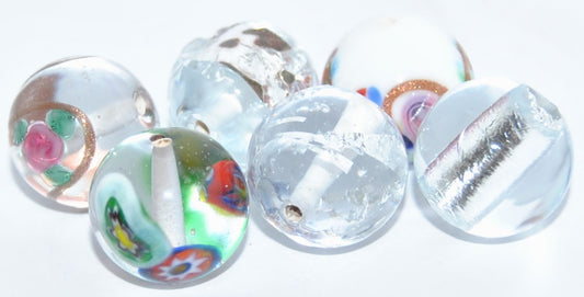 Czech Glass Hand Made Lampwork Beads Lines With Aventurine, As (AS), Glass, Czech Republic