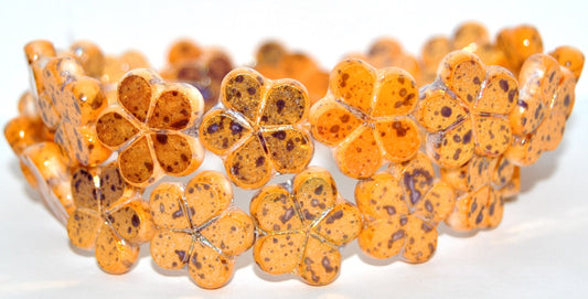 奥特莱斯 10克 桌面切割花珠，17 x 17毫米，白色光泽紫金宝（02010-48107-PO），玻璃，捷克共和国