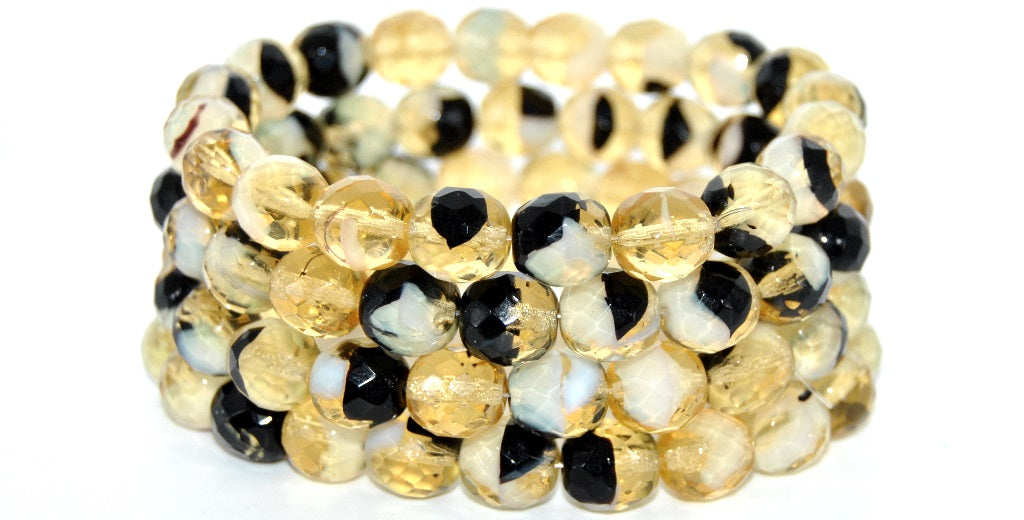 Fire Polished Round Faceted Beads, 21023 (021023), Glass, Czech Republic