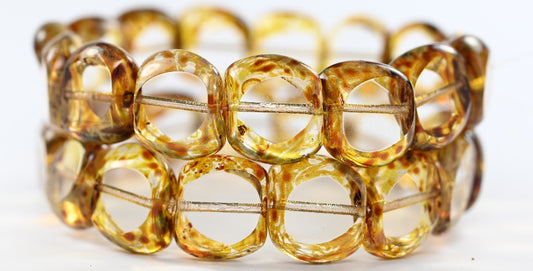 台面切割珠，水晶石灰华（00030-86800），玻璃，捷克共和国