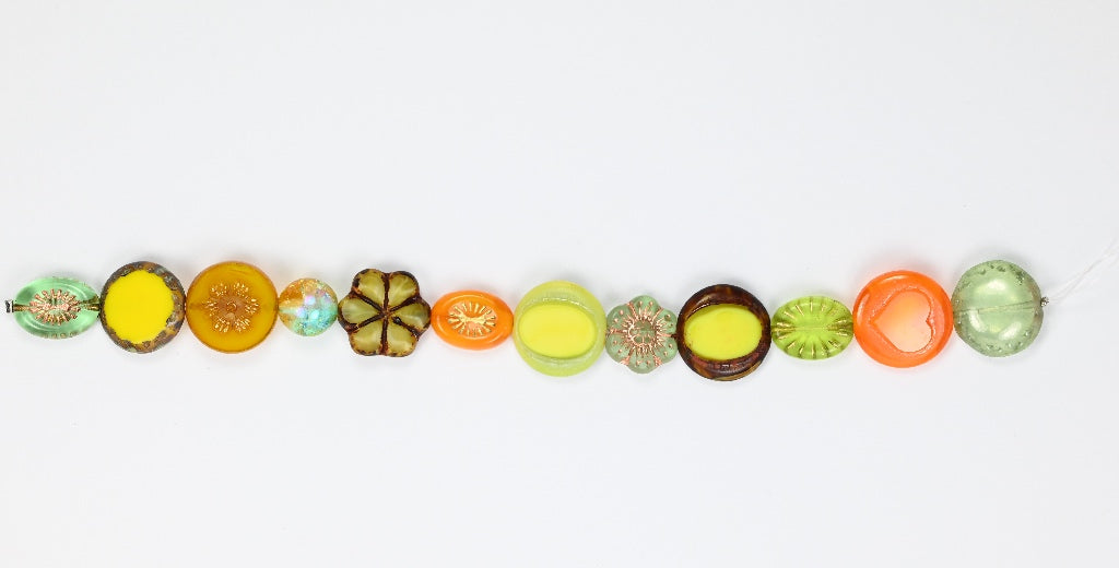 OUTLET 10 grams Stranded Bead Mix, size mix, Spring, Glass, Czech Republic