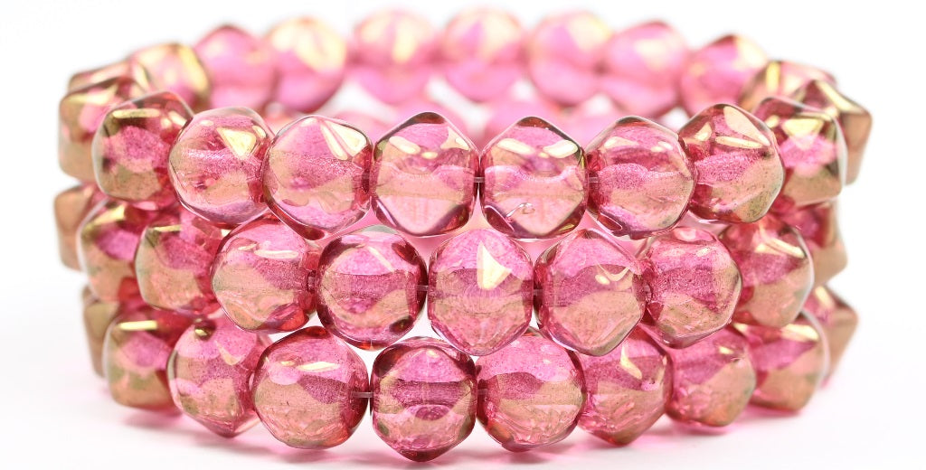 Irregular Rounded Beads, Crystal Luster Red Full Coated (00030-14495), Glass, Czech Republic