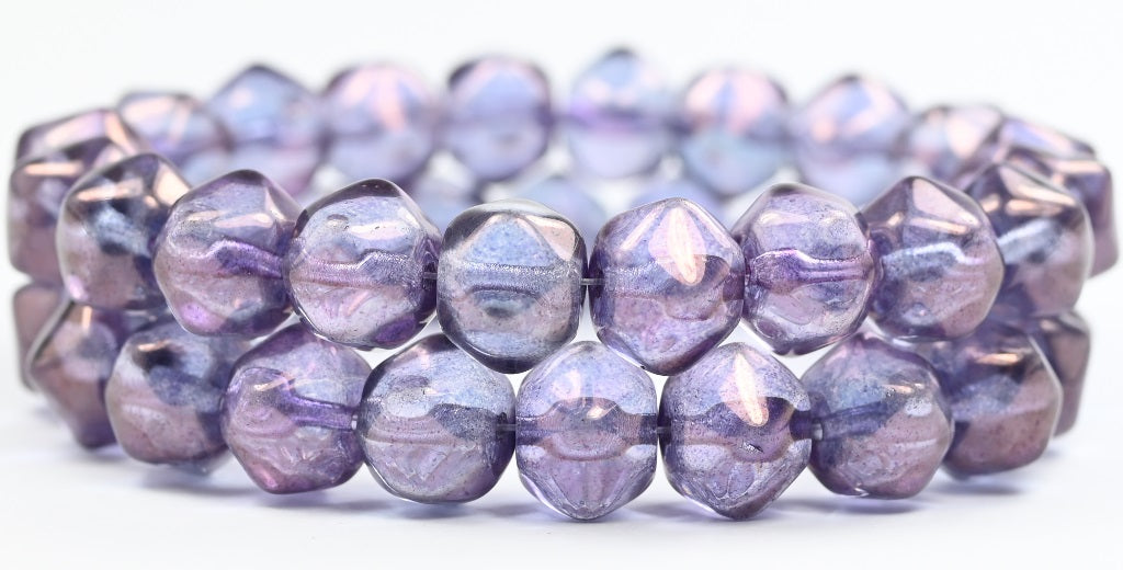 Irregular Rounded Beads, Crystal Luster Lila (00030-14494), Glass, Czech Republic
