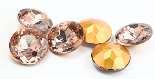 ラウンドポイントバックキャブ、Lt.Amethyst (LT.AMETHYST)、ガラス、チェコ共和国 ~ STRANDED