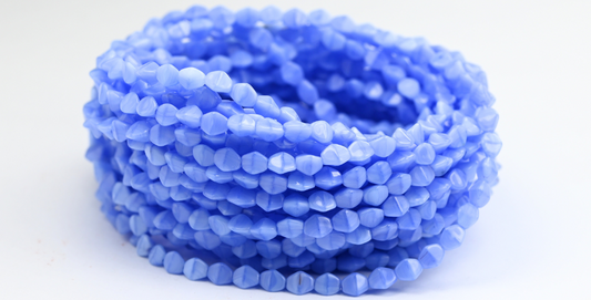 Pinch Czech Glass Beads, Opaque Light Blue (33010), Glass, Czech Republic