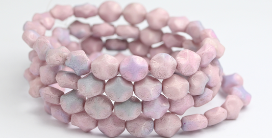 大きな形のビーズ、白光沢リラ（02010-14494）、ガラス、チェコ共和国