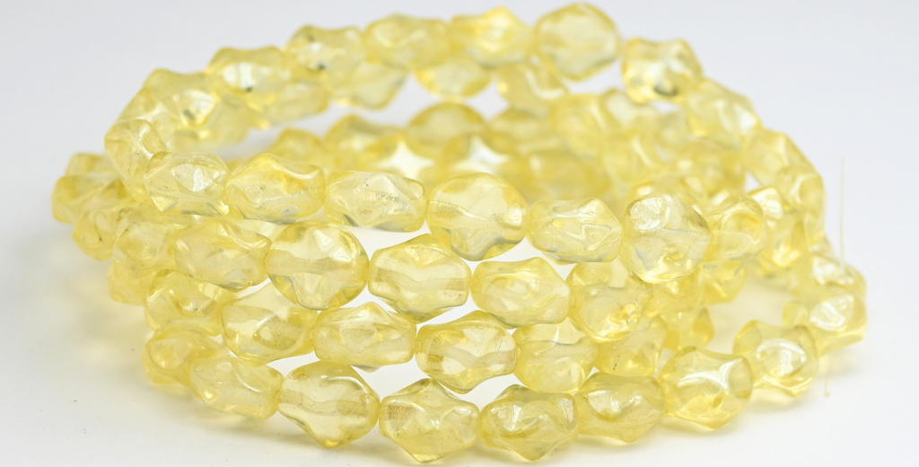 Big Shaped Beads, Crystal Luster Yellow Full Coated (00030-14483), Glass, Czech Republic