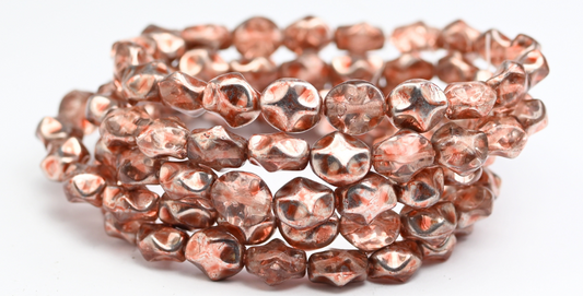 Big Shaped Beads, Crystal Crystal Silver Half Coating Light Pink Peach (00030-27001-34305), Glass, Czech Republic