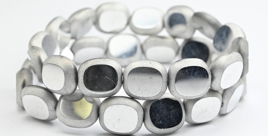 桌切圆形糖果珠，水晶水晶银半涂层 2X (00030-27001-2X)，玻璃，捷克共和国