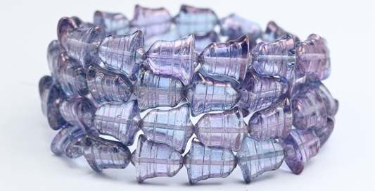 OUTLET 10 grams Flat Bell Beads, 14 x 13 mm, Crystal Purple (00030-15726), Glass, Czech Republic