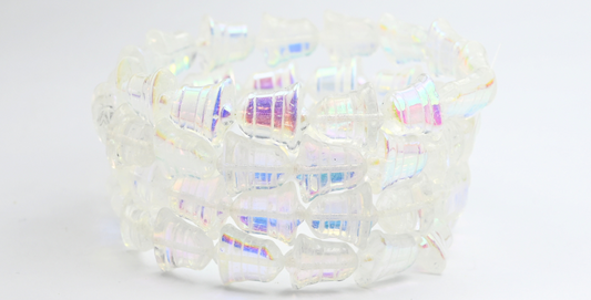 扁铃珠，水晶 Ab (00030-AB)，玻璃，捷克共和国