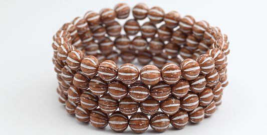 奥特莱斯 10克瓜珠，8 x 8毫米，13620白色内衬（13620-46401），玻璃，捷克共和国