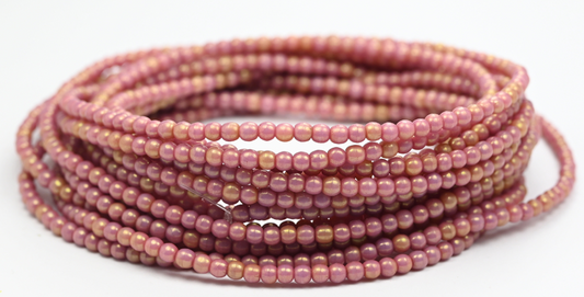 圆形压制玻璃珠，白色光泽紫罗兰色全涂层 (02010-14496)，玻璃，捷克共和国 ~ 串珠