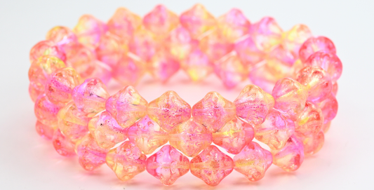 ランタンプレスガラスビーズ、クリスタル541024（00030-541024）、ガラス、チェコ共和国〜STRANDED