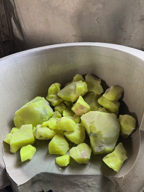 READY TO SHIP CULLET - A piece of uranium glass, Czech Republic