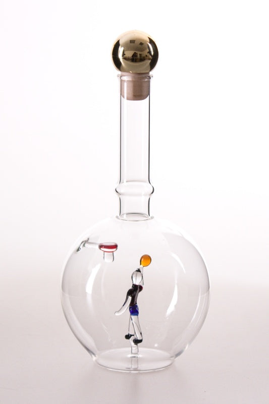 Empty Bottle MAGIC with a basketball player, Glass, Czech Republic