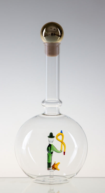 Empty Bottle MAGIC with a fishman, Glass, Czech Republic